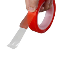 Strong Double Face Clear Acrylic Adhesive Polyester Red PET Film LCD Frame Splicing Tape